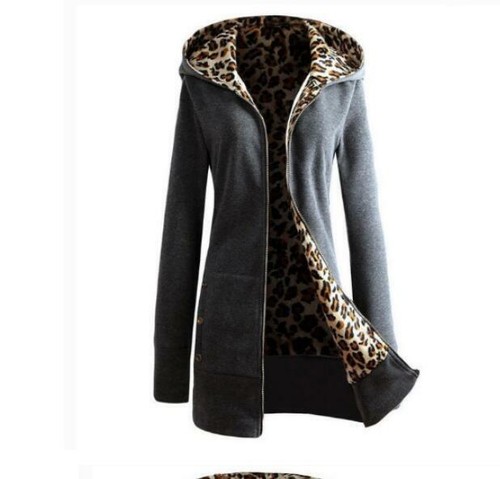 hooded leopard jacket